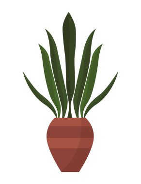 houseplant in red pot nature icon