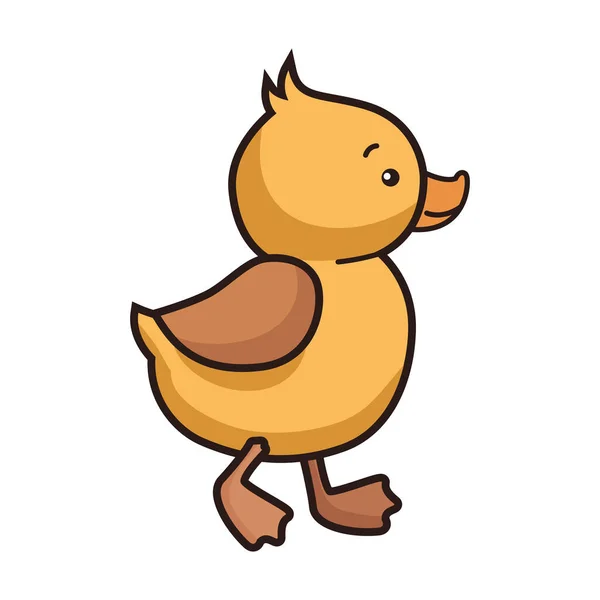 Petit Poussin Oiseau Bébé Personnage — Image vectorielle