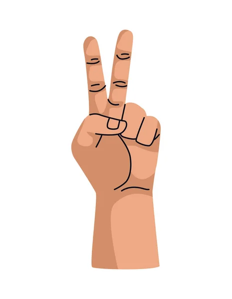 手握和平与爱情的象征 — 图库矢量图片
