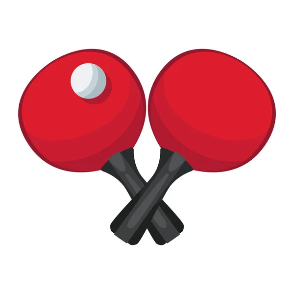 Ping Pong Ütők Labda Ikon — Stock Vector