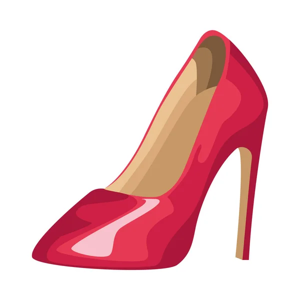 Zapato Tacón Rojo Icono Femenino — Archivo Imágenes Vectoriales