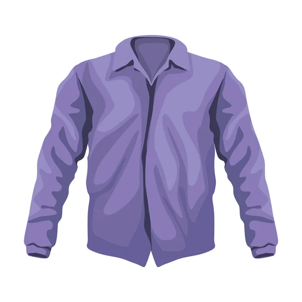 Elegant Lila Mannelijk Shirt Icoon — Stockvector