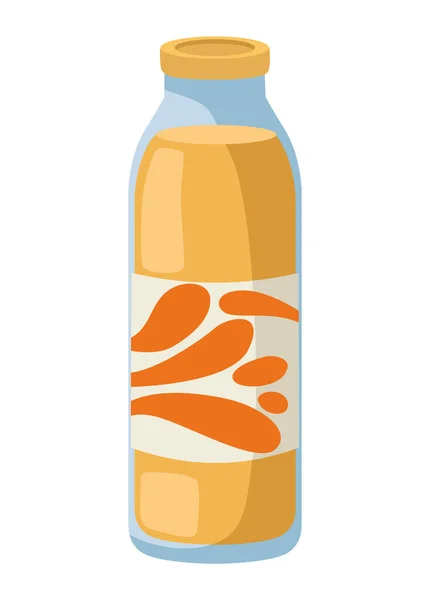 Κίτρινο Μπουκάλι Ποτό Εικονίδιο Προϊόντος — Διανυσματικό Αρχείο