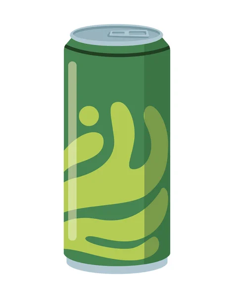 Bebida Energia Verde Ícone Enlatado — Vetor de Stock