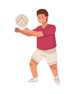 Küçük çocuk tenis oynuyor.