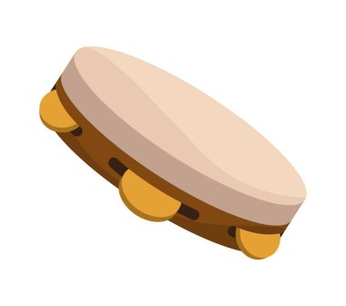 tambourine instrument musical isolated icon
