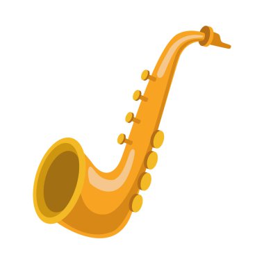 Saksafon enstrümanı müzikal izole simge
