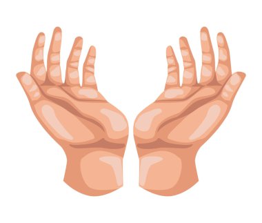 İnsan eli dua eden jest simgesi