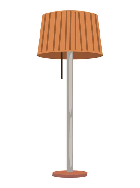 Lampe Maison Meubles Icône Isolée — Image vectorielle
