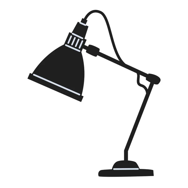 Lámpara Escritorio Casa Muebles Icono — Vector de stock