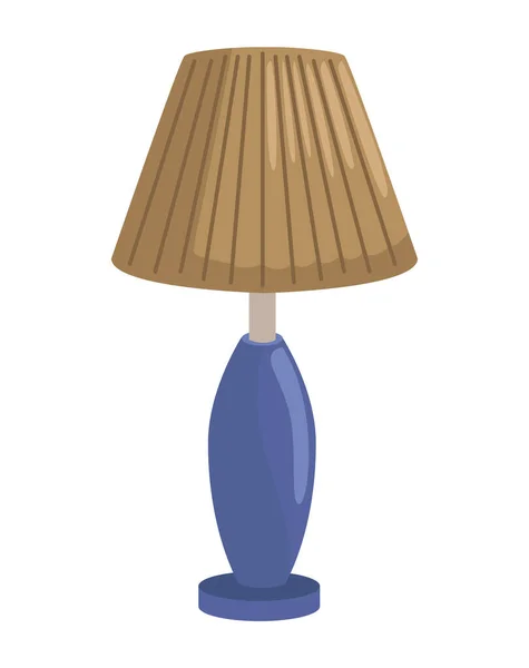 Blue Lamp House Furniture Icon — Stock Vector