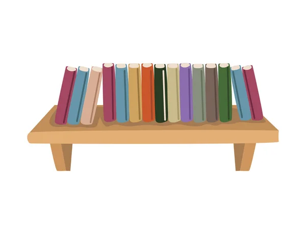 Shelf Book Furniture Icon — Stock Vector