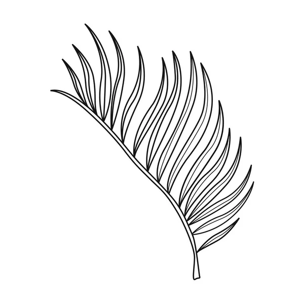 Regenwald Lässt Palmblättersymbol Zurück — Stockvektor