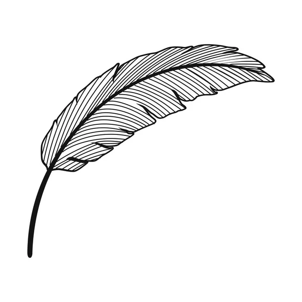 Palm Leaf Plant Foliage Nature Icon — Stok Vektör