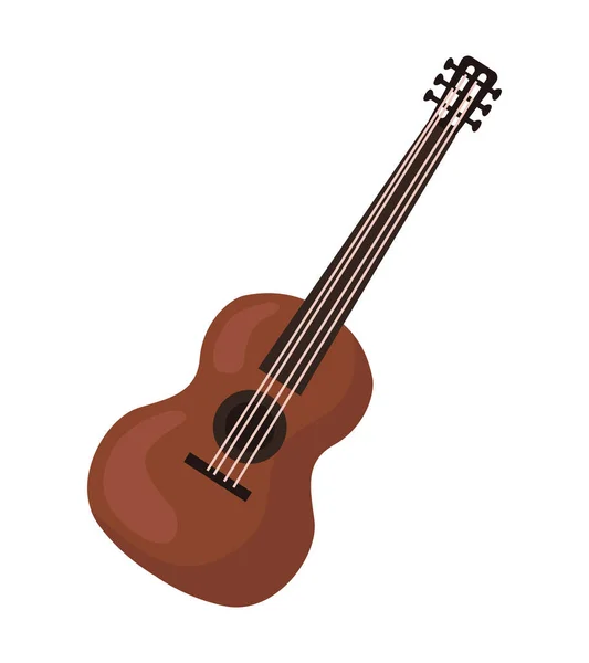 Instrumento Guitarra Ícone Isolado Musical — Vetor de Stock