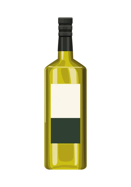 Olivenöl Grünen Flaschen — Stockvektor