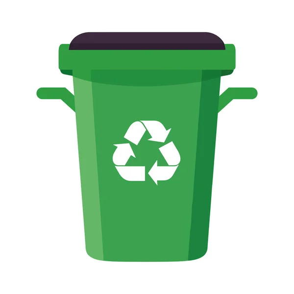 Waste Bin Recycle Arrows Icon — стоковый вектор