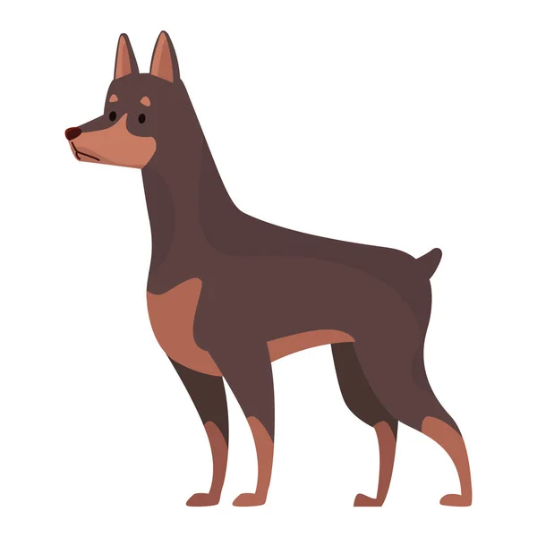 Doberman Perro Mascota Carácter Doméstico — Vector de stock