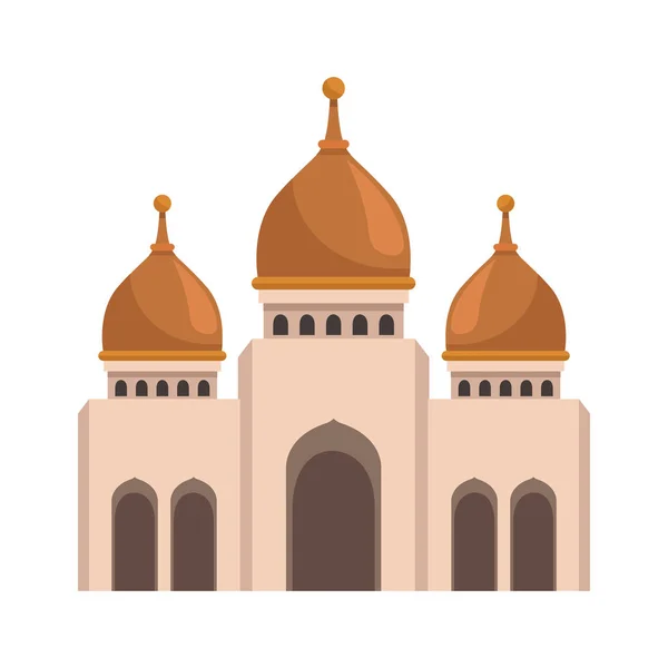 Mesquita Muçulmana Fachada Ícone Tradicional —  Vetores de Stock