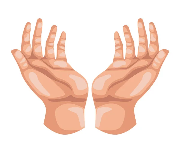Человеческие Руки Икона Жеста Молитвы — стоковый вектор