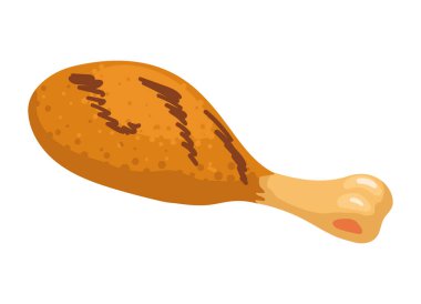 İzole edilmiş taze tavuk budu simgesi