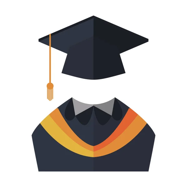毕业帽和婚纱图标 — 图库矢量图片