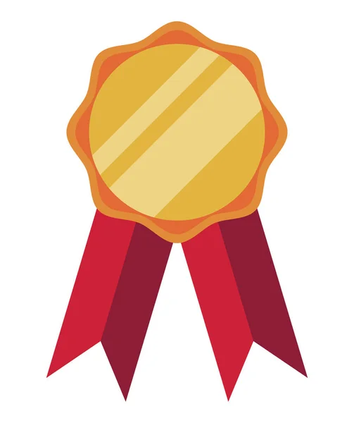 Medaglia Oro Campione Icona — Vettoriale Stock