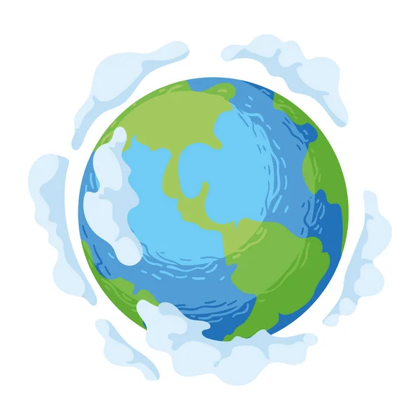 Earth Planet Space Outer Icon — Stock Vector