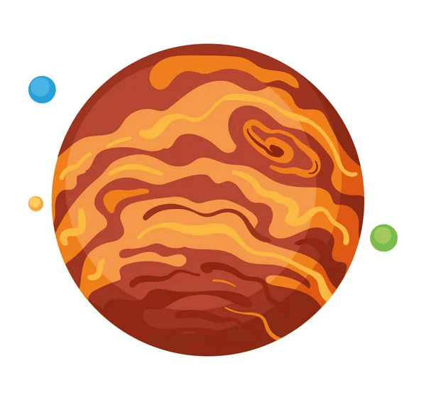 Planeta Jupiter Espacio Icono Exterior — Vector de stock