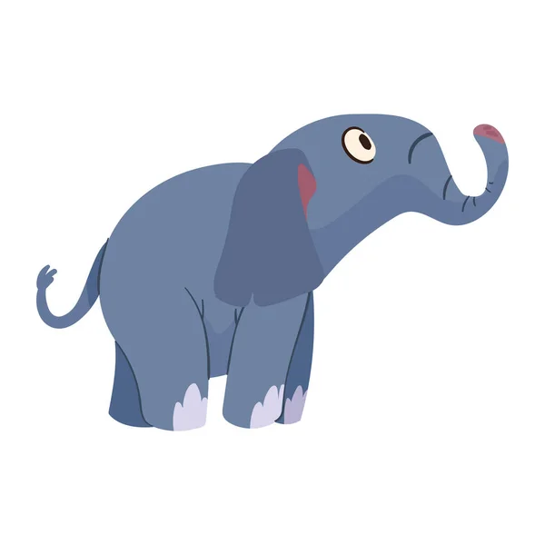 Niedlichen Elefanten Baby Tier Charakter — Stockvektor