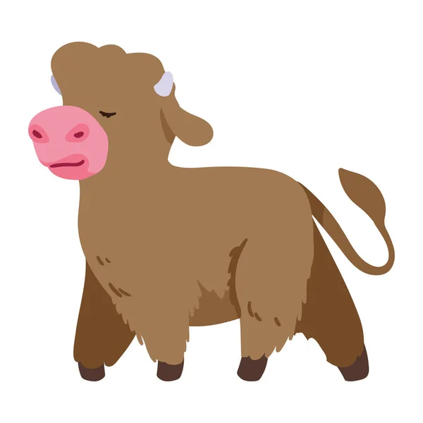 子牛農場の動物のキャラクター — ストックベクタ