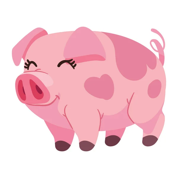 귀여운 돼지고기 캐릭터 — 스톡 벡터