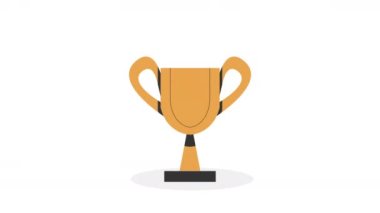 Altın kupa ödülü animasyon 4k video animasyonu