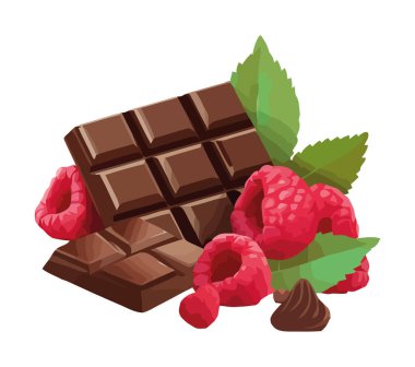 Taze çilek dilimli gurme çikolatalı tatlı.