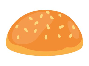 Taze ekmek izole edilmiş organik yemek çizimi