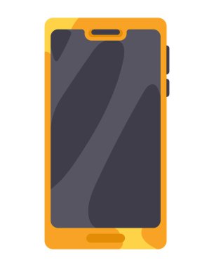 sarı akıllı telefon aygıtı teknolojisi izole edilmiş simge