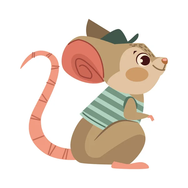 Uroczy Mysz Zwierzę Przetargu Charakter — Wektor stockowy