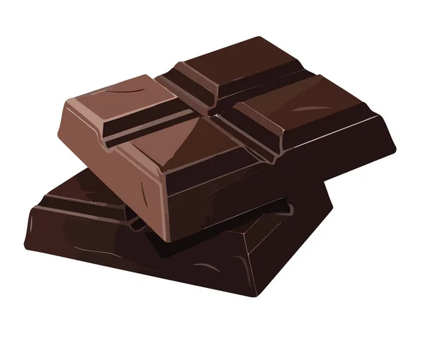 Chocoladerepen Gestapeld Pictogram Geïsoleerd — Stockvector