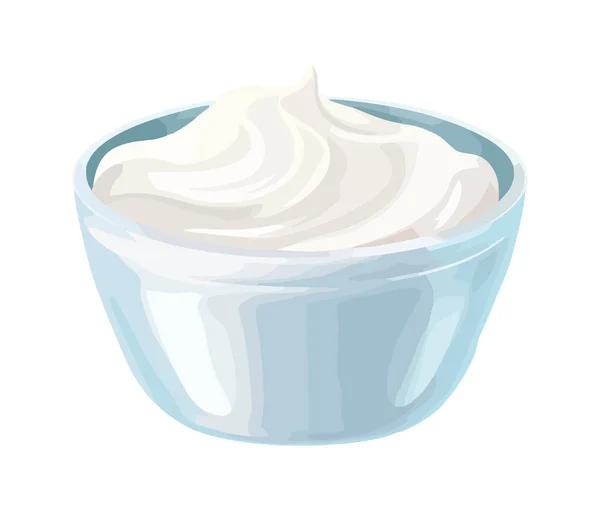 Sladký Dezert Ikony Jogurtu Krém Izolované — Stockový vektor