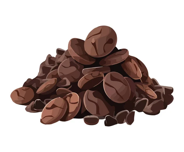 Stapel Verse Chocolade Chips Pictogram Geïsoleerd — Stockvector