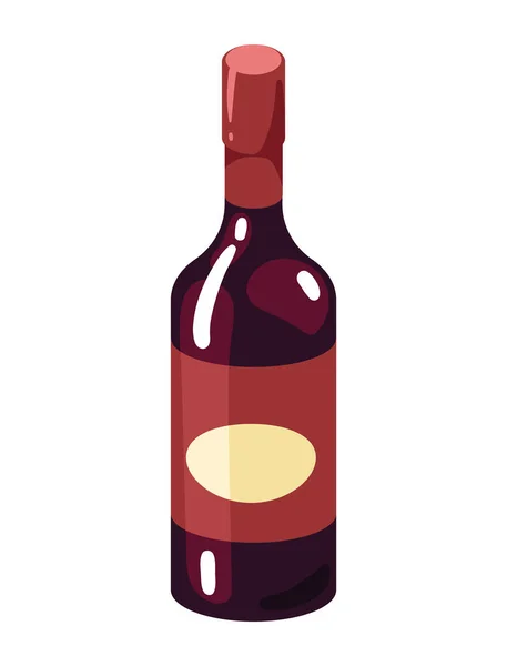 Ikon Flaska Med Färskt Vin — Stock vektor