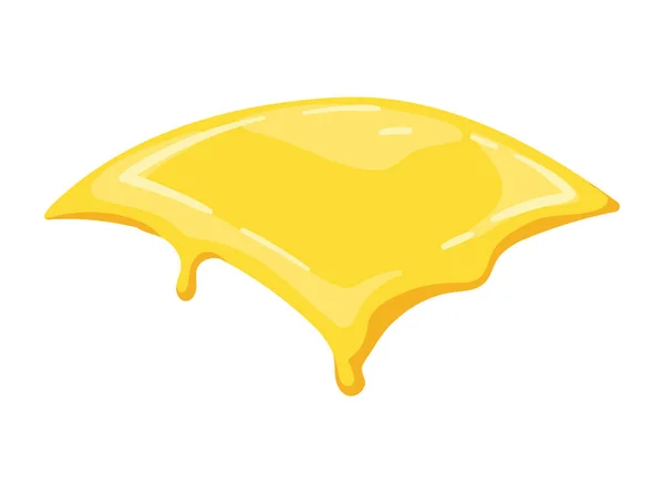 Ikona Topionego Produktu Plasterkach Sera — Wektor stockowy
