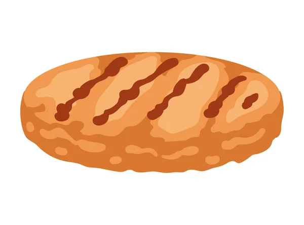 Frisches Brot Symbolisiert Gesunde Isolation — Stockvektor