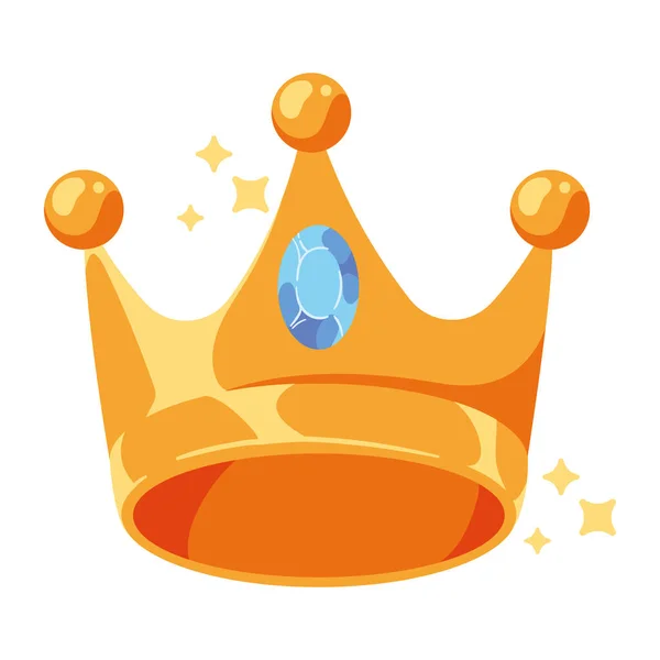 黄金の王冠ビデオゲームアイコン — ストックベクタ