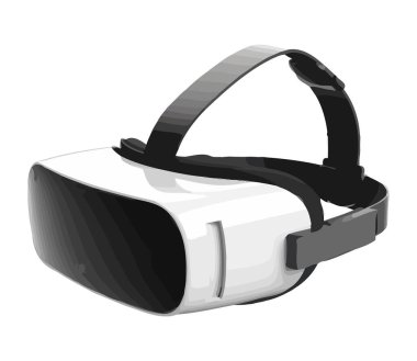 Gelecekçi sanal gerçeklik kulaklık simgesi