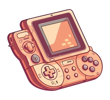 retro ve vintage video oyunu konsolu simgesi
