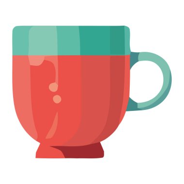 red coffee cup utensil icon
