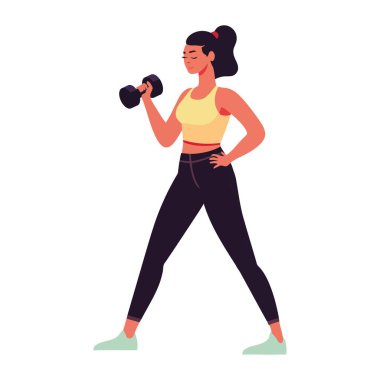 Kadın sporcu halter kaldırıyor