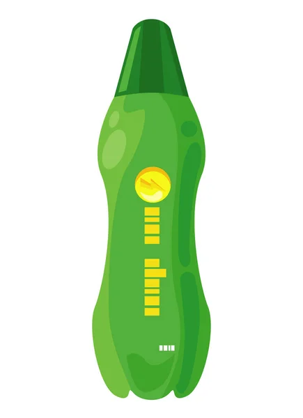 绿色能源饮料瓶子图标 — 图库矢量图片