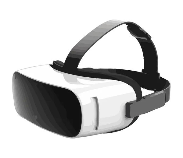 Ícone Fone Ouvido Realidade Virtual Futurista — Vetor de Stock